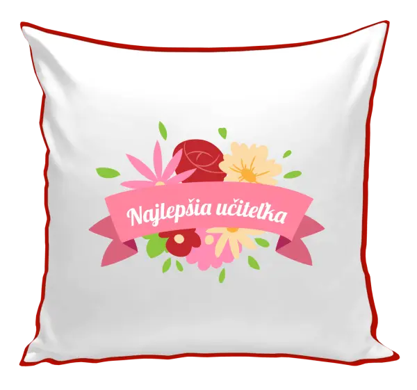 Vankúš Najlepšia učiteľka - farebné kvety