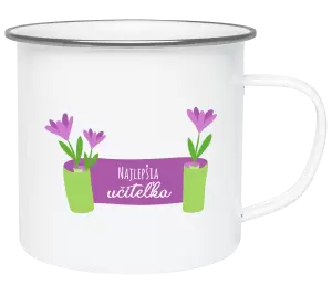 Plecháčik Najlepšia učiteľka - fialové kvety