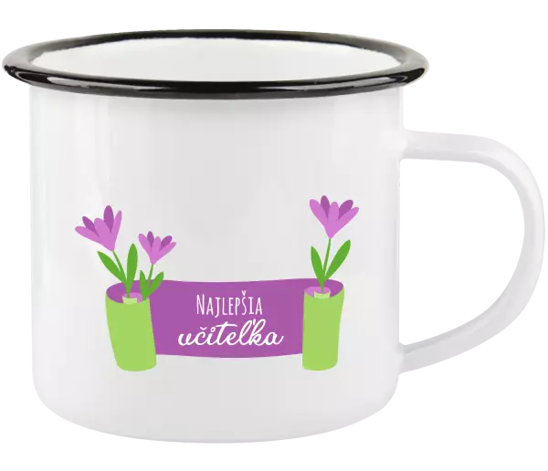 Plecháčik Najlepšia učiteľka - fialové kvety