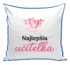 Vankúš Najlepšia učiteľka - obálka so srdiečkom