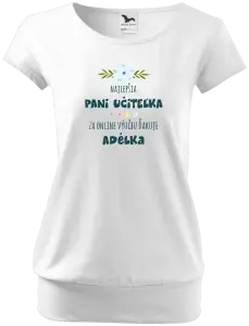 Dámske tričko Najlepšia učiteľka - online výučba - Meno