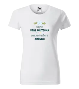 Dámske tričko Najlepšia učiteľka - online výučba - Meno