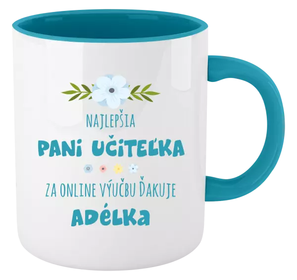 Hrnček  Najlepšia učiteľka - online výučba - Meno