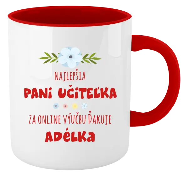 Hrnček  Najlepšia učiteľka - online výučba - Meno