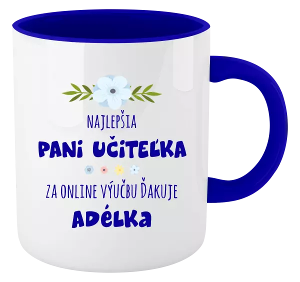 Hrnček  Najlepšia učiteľka - online výučba - Meno