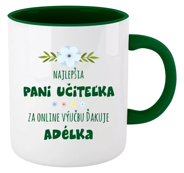 Hrnček  Najlepšia učiteľka - online výučba - Meno