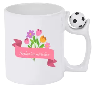 Hrnček Najlepšia učiteľka - ružová stuha