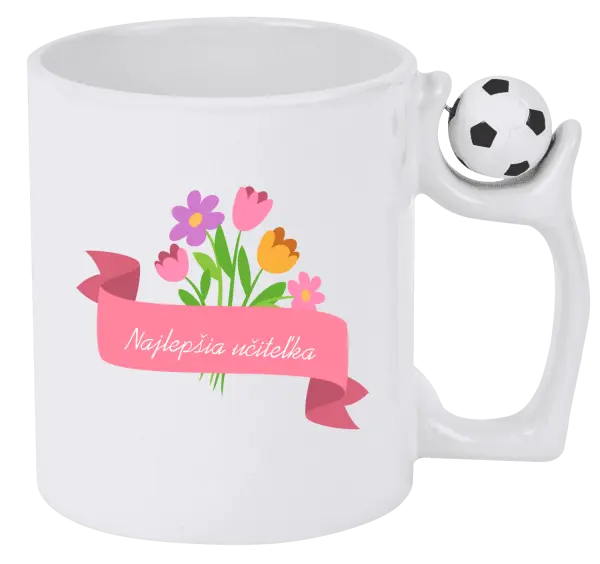 Hrnček Najlepšia učiteľka - ružová stuha