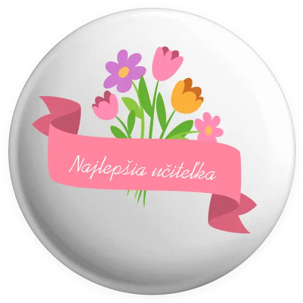 Placka Najlepšia učiteľka - ružová stuha