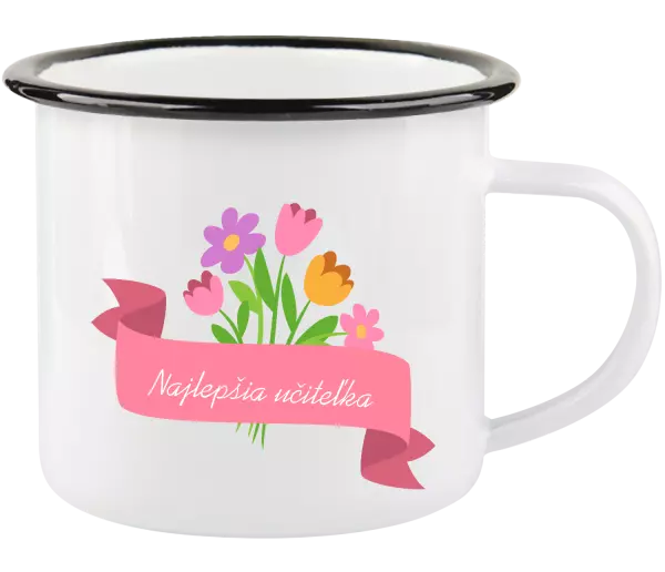 Plecháčik Najlepšia učiteľka - ružová stuha