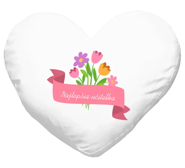 Vankúš Najlepšia učiteľka - ružová stuha