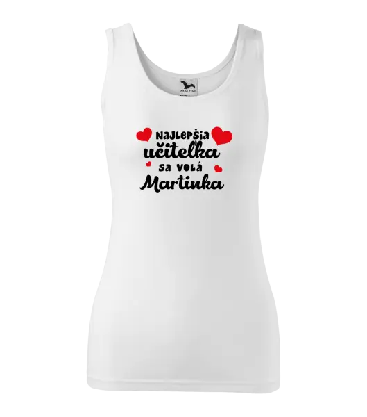 Dámske tielko Najlepšia učiteľka sa volá - meno