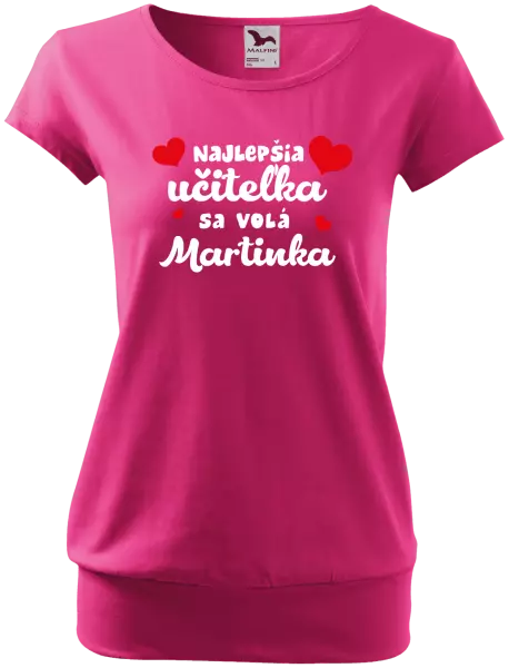 Dámske tričko Najlepšia učiteľka sa volá - meno