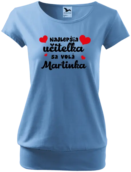 Dámske tričko Najlepšia učiteľka sa volá - meno