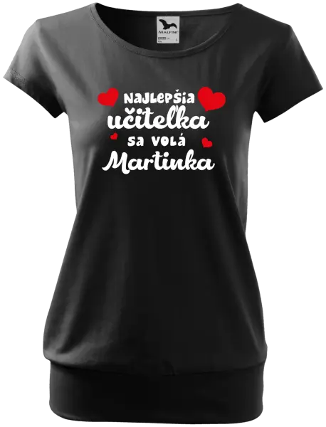 Dámske tričko Najlepšia učiteľka sa volá - meno