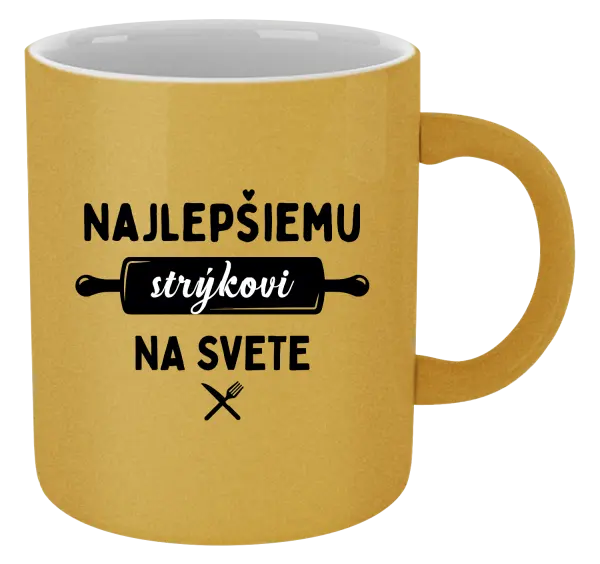 Hrnček metalický Najlepšiemu strýkovi na svete - valček