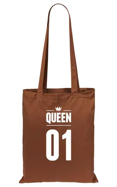 Látková taška Queen s vlastním číslem