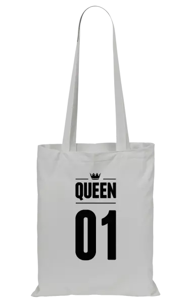Látková taška Queen s vlastním číslem