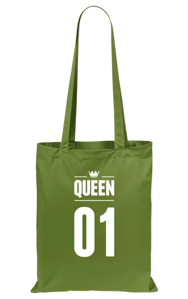 Látková taška Queen s vlastním číslem