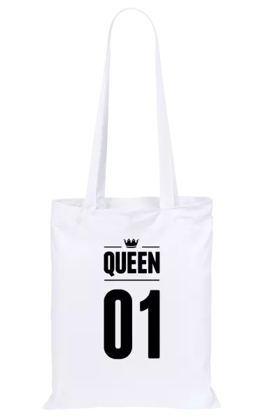 Látková taška Queen s vlastním číslem