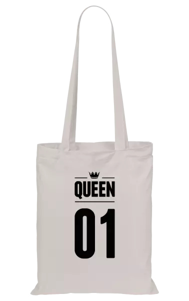 Látková taška Queen s vlastním číslem