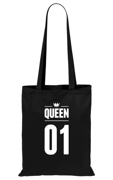 Látková taška Queen s vlastním číslem
