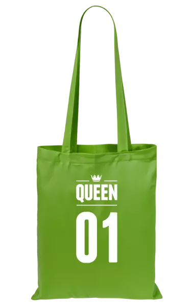 Látková taška Queen s vlastním číslem
