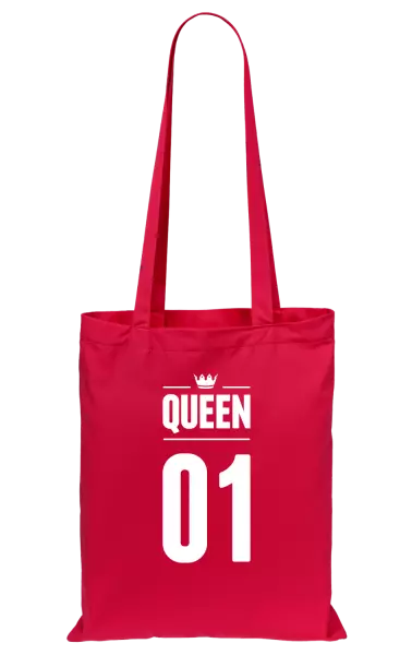 Látková taška Queen s vlastním číslem
