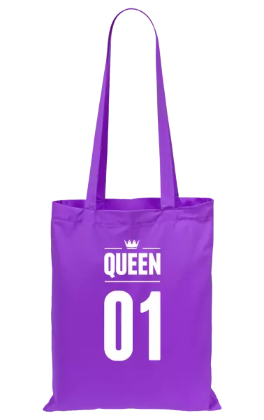 Látková taška Queen s vlastním číslem