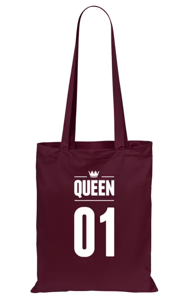 Látková taška Queen s vlastním číslem
