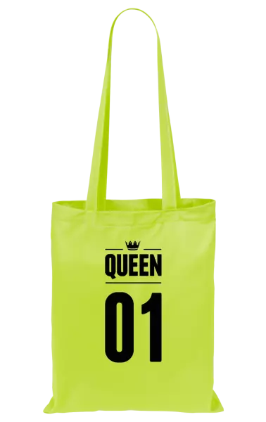 Látková taška Queen s vlastním číslem