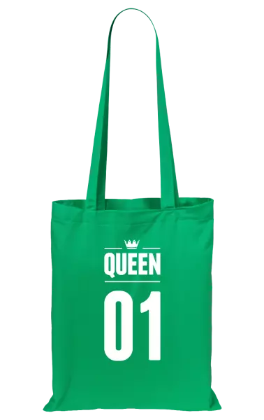 Látková taška Queen s vlastním číslem