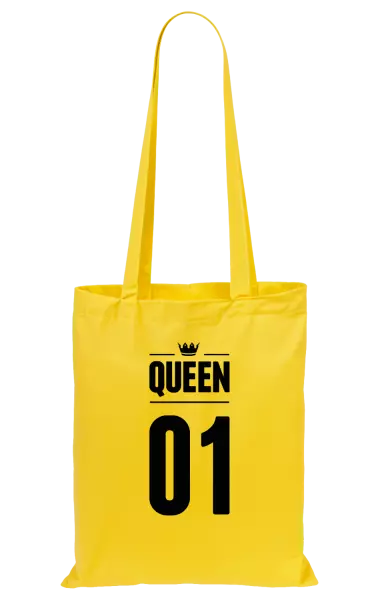 Látková taška Queen s vlastním číslem