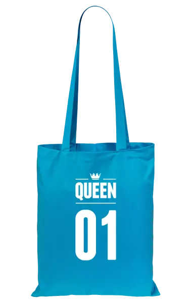 Látková taška Queen s vlastním číslem