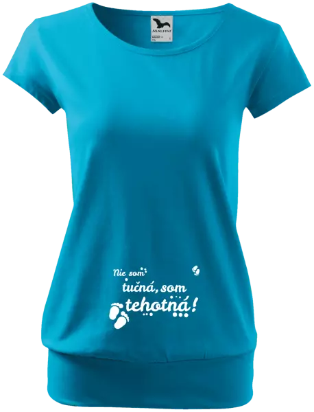 Tehotenské tričko Nie som taká tučná, som tehotná!