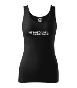 Dámske tielko Nie som z cukru. Som z piva a sarkazmu.