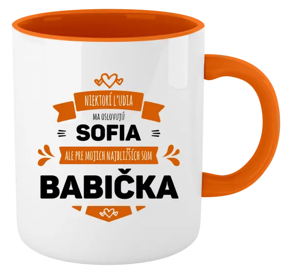 Hrnček  Niektorí ľudia ma oslovujú menom, ale pre najbližších som babička