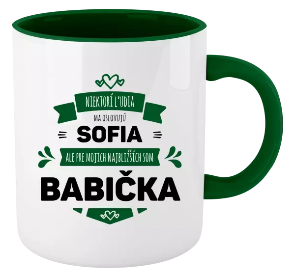 Hrnček  Niektorí ľudia ma oslovujú menom, ale pre najbližších som babička