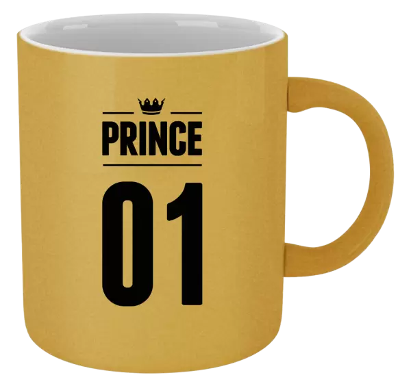 Metalický hrnek Prince s vlastním číslem