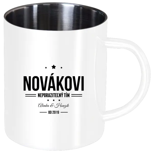 Nerezový hrnček Neporaziteľný tím