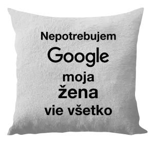 Vankúš Nepotrebujem Google, moja žena vie všetko