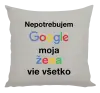Vankúš Nepotrebujem Google, moja žena vie všetko