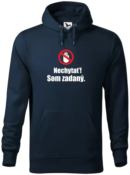 Pánska mikina Nechytať, som zadaný