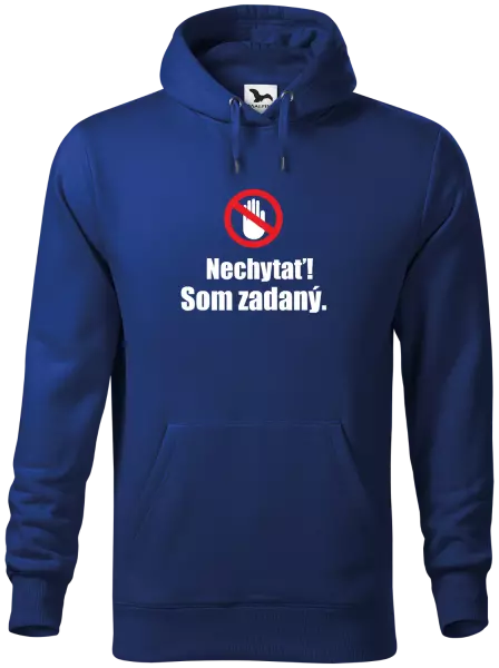 Pánska mikina Nechytať, som zadaný