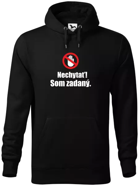 Pánska mikina Nechytať, som zadaný