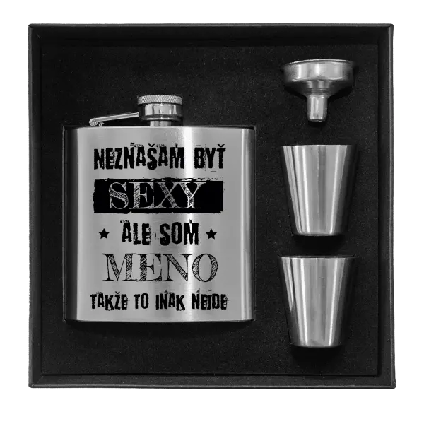 Ploskačka v krabičke Neznášam byť sexy, ale som (meno)