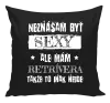 Vankúš Neznášam byť sexy, ale mám