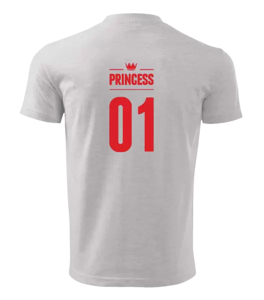 Dětské tričko Princess s vlastním číslem