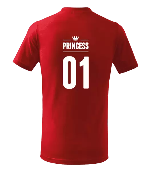 Dětské tričko Princess s vlastním číslem