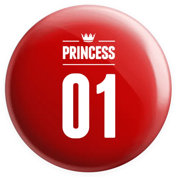 Placka Princess s vlastním číslem